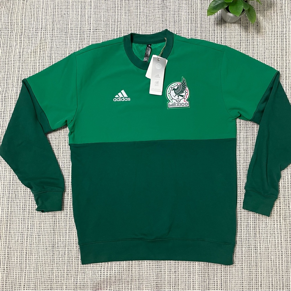 Mexico soccer pullover green Adidas unisex sweater/sweatshirt XS